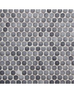 PM0089GY Gradient Mix Grey Penny Round Mosaic Tile