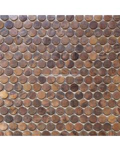 Copper Penny Round Mosaic