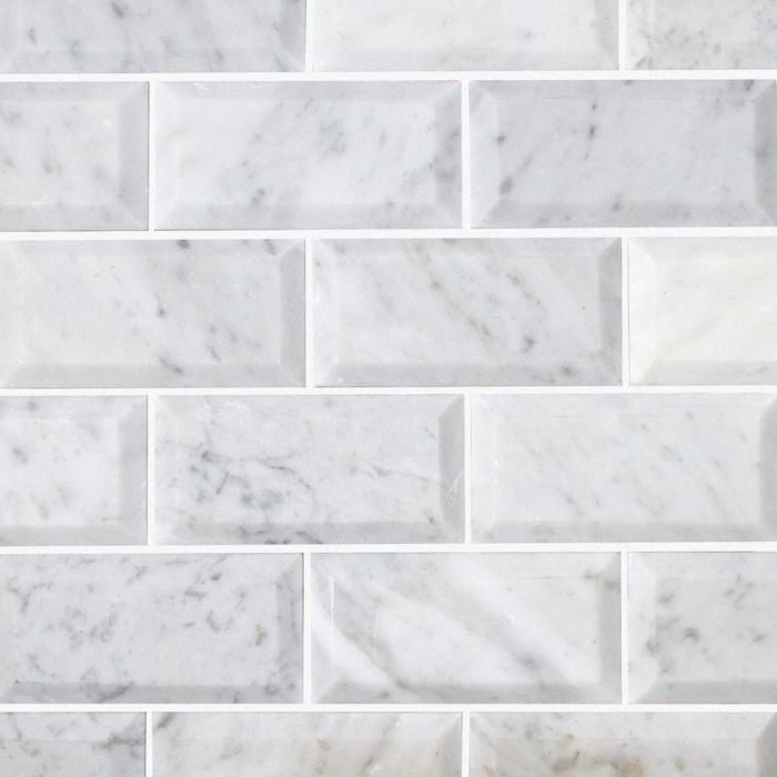 Beveled Marble Brick Mosaic Beveled Marble Brick Mosaic